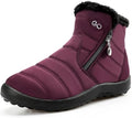 HARENCE Snow Boots for Women Winter Boot with Comfortable Warm Fur Lined Ankle Booties Outdoor Slip On Waterproof Short Boots