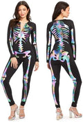 Tipsy Elves Sexy Halloween Skeleton Bodysuit for Women - One Piece Costume