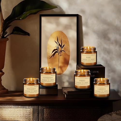 Scented Candle Set 24 Pack, Candle for Home Scented, Odor Eliminating, Stress Relief, Long Lasting Soy Wax Gift Set