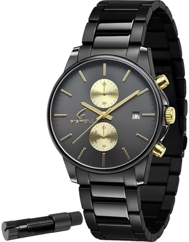Stylish Stainless Steel Men's Watches with Functional Chronograph Subdials