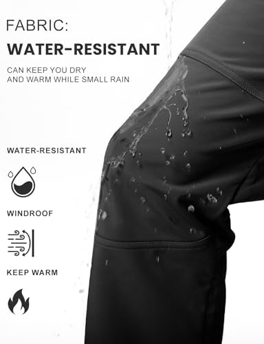 TBMPOY Men's Snow Ski Hiking Pants Waterproof Winter Fleece Lined Pants Camping Skiing Ice Fishing Pants with Belt
