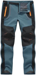 TBMPOY Men's Snow Ski Hiking Pants Waterproof Winter Fleece Lined Pants Camping Skiing Ice Fishing Pants with Belt