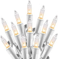 Minetom Clear Christmas Lights Set 100 Count 20 Feet Incandescent Bulb