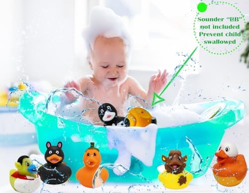 The Dreidel Company 12- Pack Halloween Rubber Dock-Duckies for Jeep Ducking Toy for Kids, Fun Bath Birthday Gifts Baby Showers Summer Beach and Pool Activity, 2 Inches