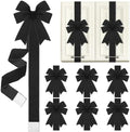 Daifunli 6 Pcs Black Velvet Christmas Cabinet Bows Ribbons for Kitchen