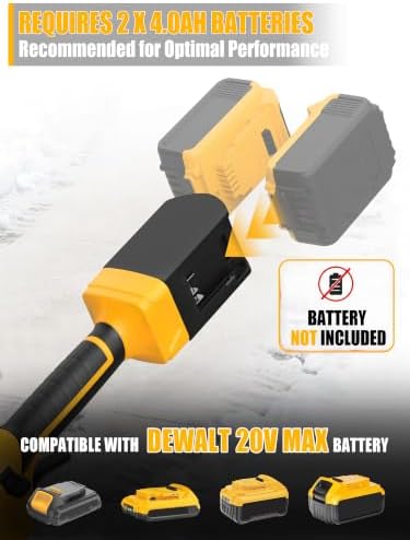 18'' Cordless Snow Shovel Compatible with DeWalt 20V MAX Battery, Tool Only
