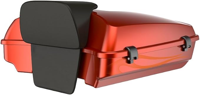 Advanblack 2025 RG Tour Trunk Pack Whiskey Firestorm Razor Tour Trunk Pack Backrest Pad for '97-'25 Harley Touring Road King Street Glide Electra Glide CVO models