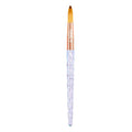 Kiara Sky Kolinsky Acrylic Nail Brush #16 – Pure Kolinsky Sable Hair, Iridescent Crystal Handle, Acetone Resistant, for Acrylic Application, Extensions & 3D Nail Art
