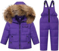 JiAmy Kids 2-Piece Snowsuit Puffer Jacket and Snow Pants