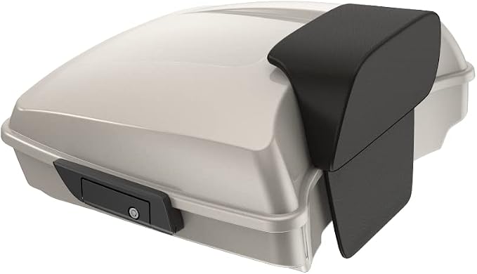 Advanblack Road Glide Tour Trunk Pack White Sand Pearl Razor Tour Trunk Pack Backrest Pad for '97-'25 Harley Touring Road King Street Glide Electra Glide CVO models