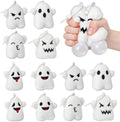 Meooeck 12 Pcs Halloween Ghost Fidgets Balls Plush Ghost Party Favors