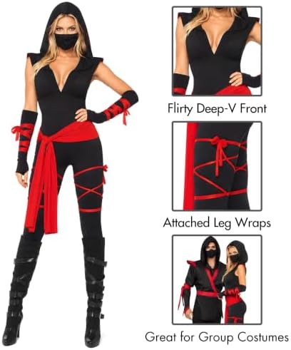 Leg Avenue Women's 4 Pc Deadly Ninja Costume