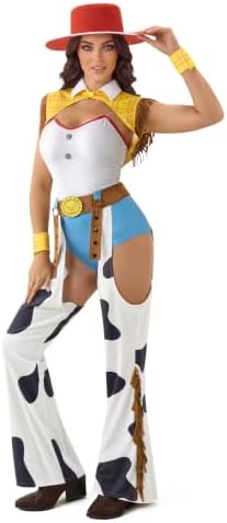 Spooktacular Creations 4 Pc Halloween Cowgirl Costume for Women，Halloween Costume Women with Accessories for Themed Party
