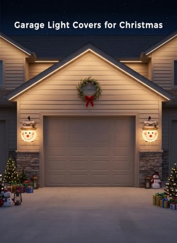 Brightown EVA Xmas Porch Light Covers, Christmas Decor for Garage & Porch