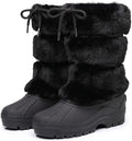 Waterfproof Snow Boots for Women Furry Fuzzy Faux Fur Duck Boots