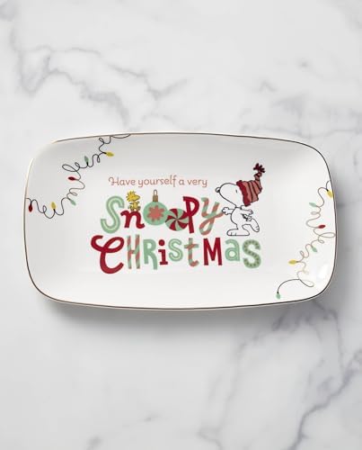 Lenox Snoopy Christmas Porcelain Serving Tray