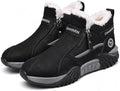 Men's Winter Warm Snow Boots Waterproof Zip‑Up Fur‑Lined Ankle Booties Anti‑Slip Outdoor Footwear for Hiking Commute & Daily Leisure
