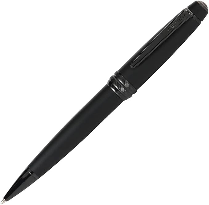 Cross Bailey Matte Black Lacquer Ballpoint Pen - Refillable Pen for Long-Lasting Use - Smooth Writing - Comfortable Grip - Stylish Distinctive Look - Black Ink - Corporate Gifts