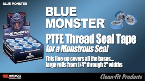 Blue Monster Teflon Tape - 1" x1,429 (Case of 27 Rolls)