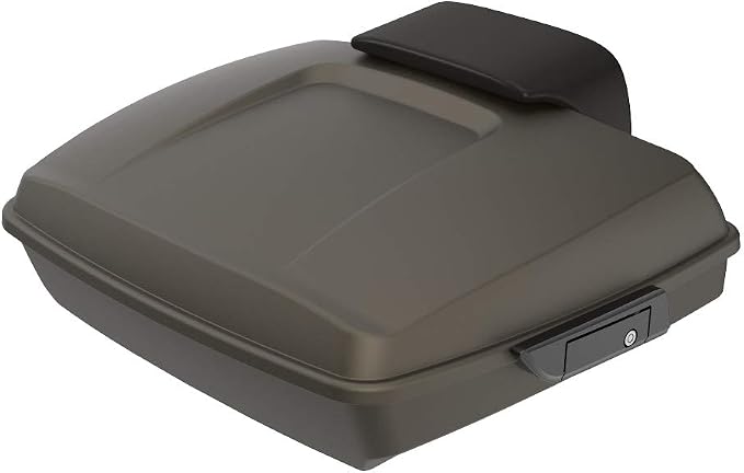 Advanblack Road Glide Tour Trunk Pack River Rock Gray Denim Razor Tour Trunk Pack Backrest Pad for '97-'25 Harley Touring Road King Street Glide Electra Glide CVO Models