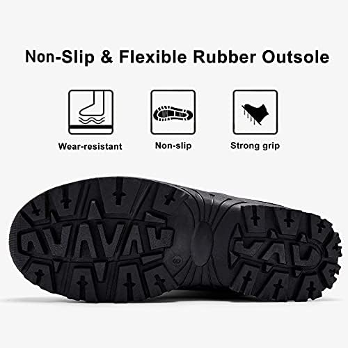 ALEADER Men's Winter Waterproof Insulated Shell Warm Inner Comfortable Outdoor Snow Boots