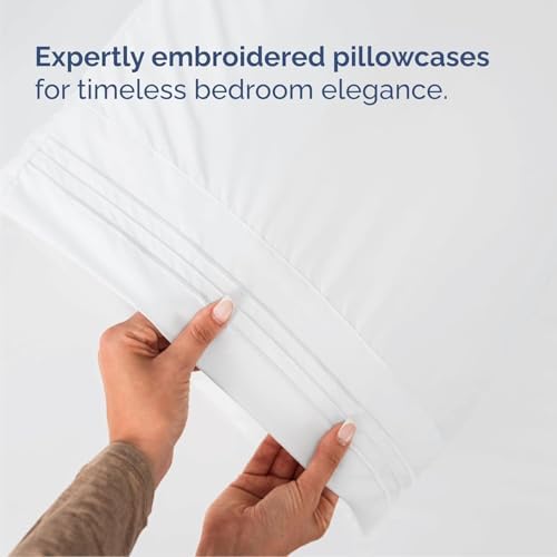 Cal King Size 4 Piece Sheet Set - Comfy Breathable & Cooling Sheets - White