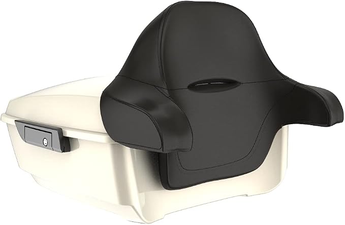 Advanblack Road Glide Tour Trunk Pack Morocco Gold Pearl King Tour Trunk Pack Luggage +Wrap-Around Backrest Pad for '97-'25 Harley Touring Road King Street Glide Electra Glide CVO models
