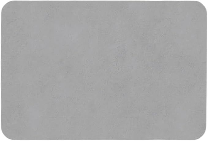 TYUU Bathroom Mat Quick Dry, Bathroom Rugs Non Slip Washable Thin Absorbent Bath Mat Fits Under Door Bathroom Floor Mat Perfect for Bath, Shower, or Sink 24"x36" Light Grey