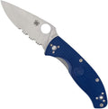 Spyderco Tenacious Lightweight Folding Utility Pocket Knife with 3.39" CPM S35VN Steel Blade and Blue nylon Handle - Everyday Carry - CombinationEdge - C122PSBL | 3.3" CPM S35VN Steel Blade, Blue, FRN Handle