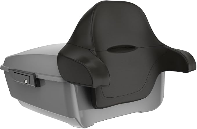 Advanblack 2026 Road Glide Tour Trunk Pack Dark Billiard Gray King Tour Trunk Pack+Wrap-Around Backrest Pad Fits For Harley Touring CVO Road King Street Glide Electra Glide Ultra Limited 1997-2026