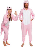 Funziez! Slim Fit Adult Onesie - Animal Costume - Plush Unisex Halloween One Piece Cosplay Suit for Women and Men