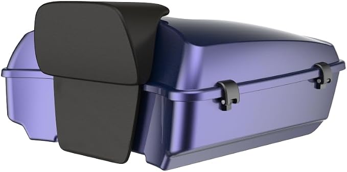 Advanblack 2026 Road Glide Tour Trunk Pack Purple Abyss Chopped Tour Trunk Pack Backrest Pad for '97-'26 Harley Touring Road King Street Glide Electra Glide CVO models