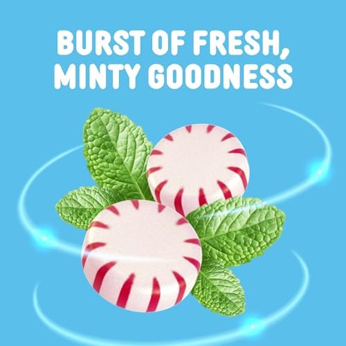 Cambie Peppermint Candy - 2 lbs of Hard Candy Individually Wrapped Mints 150 pieces - Perfect For After Dinner Mints, For Home Restaurant or Office Candy, Bright Red & White Swirl