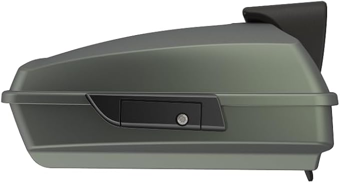 Advanblack Road Glide Tour Trunk Pack Deadwood Green Denim Razor Tour Trunk Pack Backrest Pad for '97-'25 Harley Touring Road King Street Glide Electra Glide CVO models