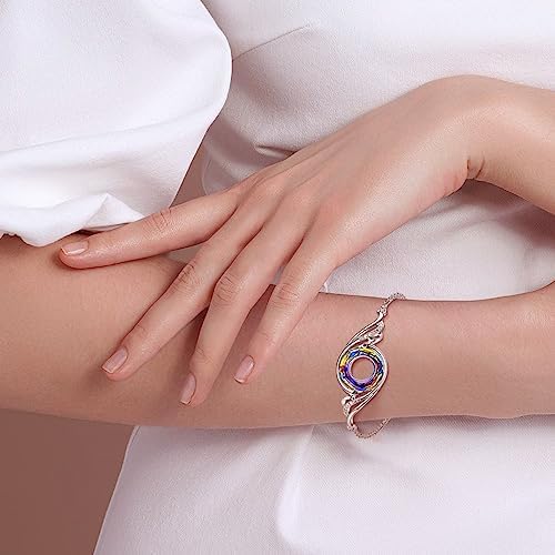 Kate Lynn Rise From the Ashes Phoenix Bracelet for Women, Adjustable Slider