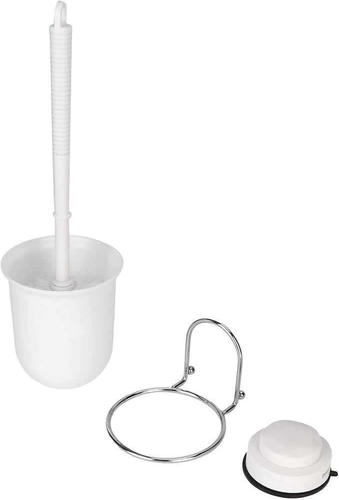 Toilet Brush and Holder Set Toilet Plunger and Bowl Brush Wide Brush Distance Toilet Scrub Brush for Family Bathrooms Cleaning