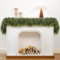6FT Christmas Garland with Lights, Lush PE Cedar Garland, 20 LEDs, Timer