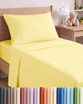 Twin Size 3 Piece Sheet Set - Comfy Breathable & Cooling Sheets - Yellow
