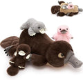 MorisMos Platypus Stuffed Animal, 22" Large Platypus Plush with 3 Babies