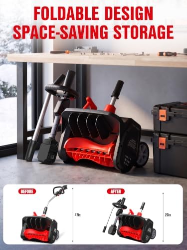 EWORK 40V 18" Cordless Snow Shovel with 2x4.0Ah Batteries & Fast Charger
