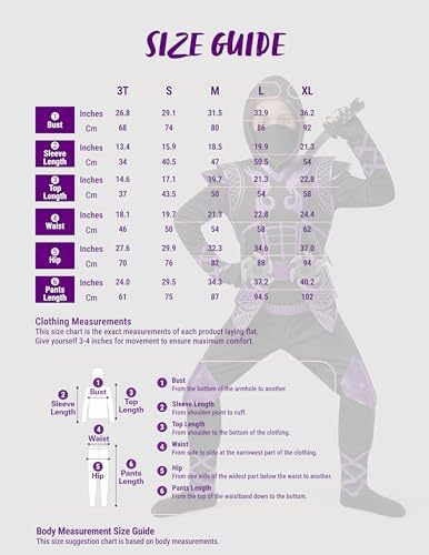 Spooktacular Creations Purple Ninja Costume Set, Ninja Jumpsuit with Foam Accessories for Kids, Toddler Halloween Outfit for Ideas Cosplay Party (Large, 10-12 yrs)
