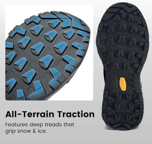 EQW Men's Snow Boots Waterproof Insulated Non-Slip Lightweight
