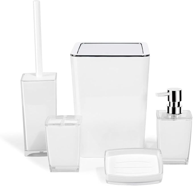 Bathroom Set Ceramic Toiletries Soap Box Toothbrush Holder Hand Sanitizer Bottle(E)