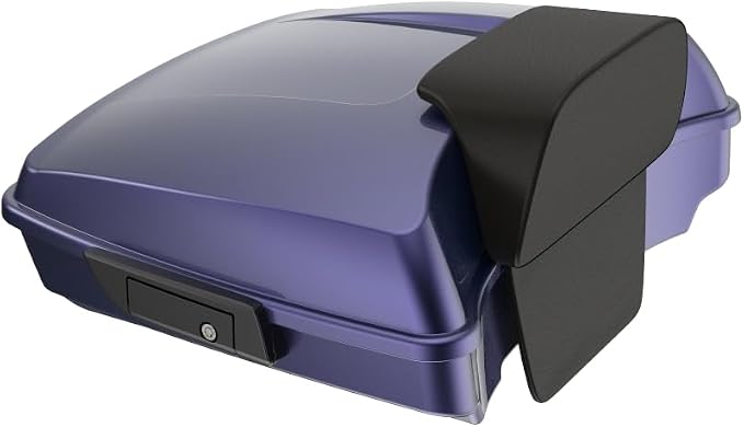 Advanblack Road Glide Tour Trunk Pack Purple Abyss Razor Tour Trunk Pack Backrest Pad for '97-'26 Harley Touring Road King Street Glide Electra Glide CVO models