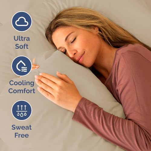 Short Queen Size 4 Piece Bed Sheet Set - RV Short Queen Sheets - Cream