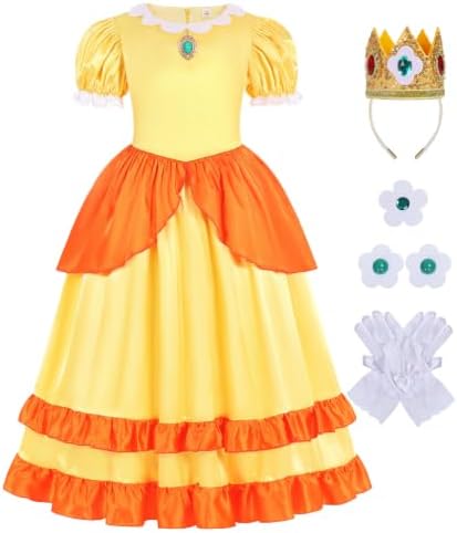 Girls Galaxy Princess Costume Kids Teal Maxi Dress with Accessories Set
