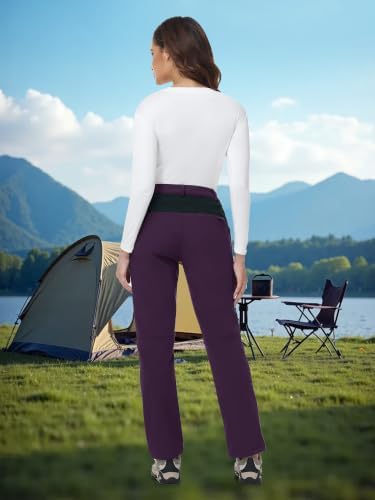 YSENTO Women's Hiking Pants Fleece Lined Winter Waterproof Insulated Snow Ski Work
