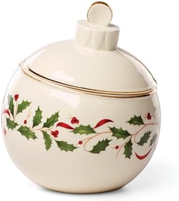 Lenox Holiday Christmas Ornament Candy Jar
