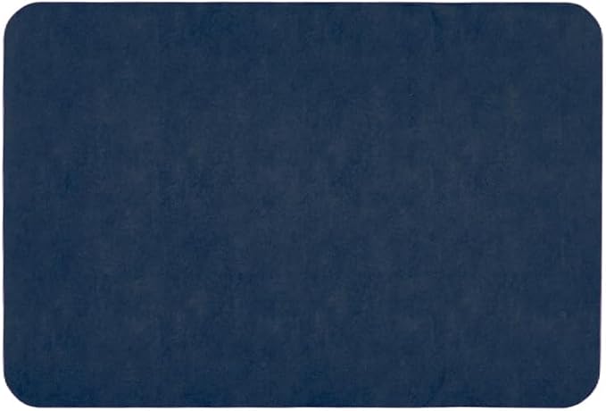 TYUU Bathroom Mat Quick Dry, Bathroom Rugs Non Slip Washable Thin Absorbent Bath Mat Fits Under Door Bathroom Floor Mat Perfect for Bath, Shower, or Sink 24"x36" Navy Blue