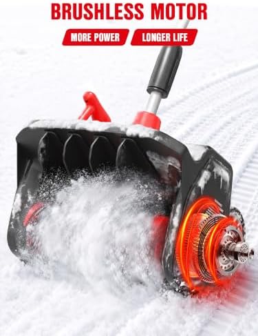 EWORK 40V 18" Cordless Snow Shovel with 2x4.0Ah Batteries & Fast Charger